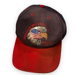 Vintage Ironworkers Graffiti Hat Embroidered Eagle Ny Ny Basebal Cap